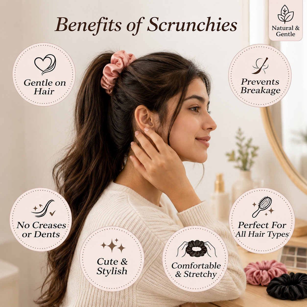 Satin Scrunchie ( Pack Of 12 )