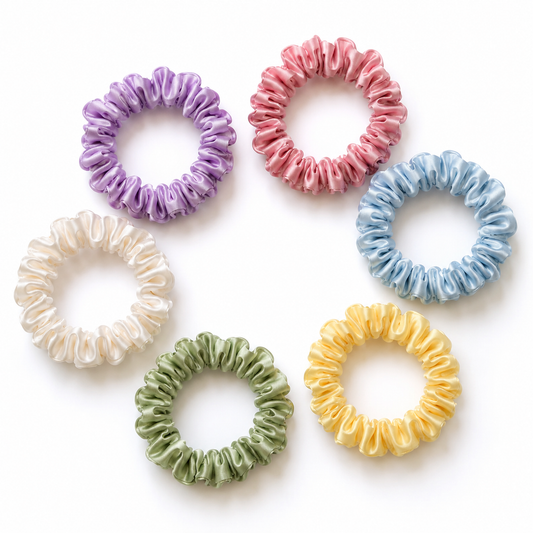 Skinny Satin Scrunchie ( Pack of 6 )