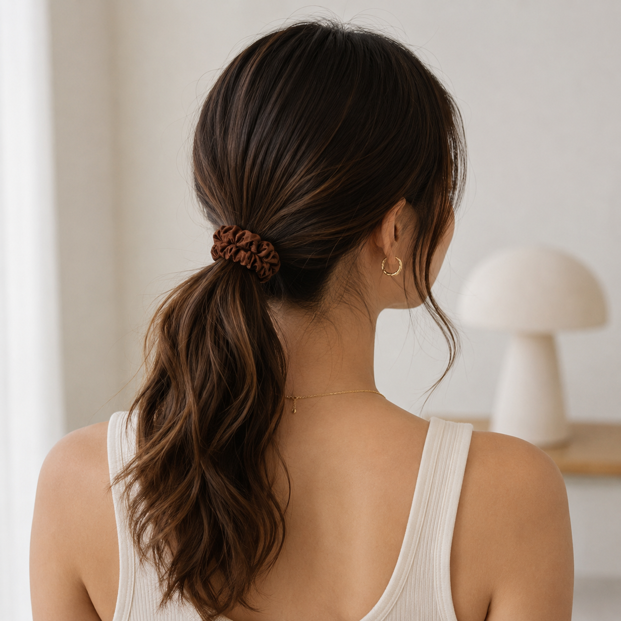Skinny Satin Scrunchie ( Pack of 6 )