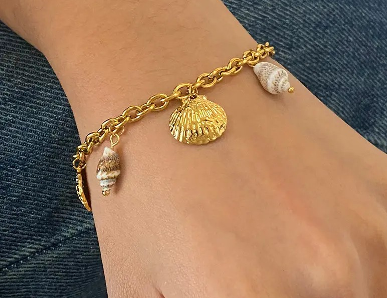 Seashell Charm Bracelet